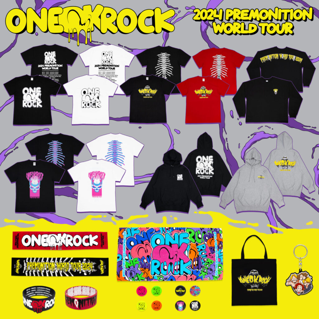 「ONE OK ROCK 2024 PREMONITION WORLD TOUR」オフィシャルグッズ事前通信販売開始！